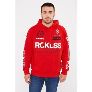 Rule Breakers Men's Graphic Pullover Hoodie - Red, Size Medium (NWOT)